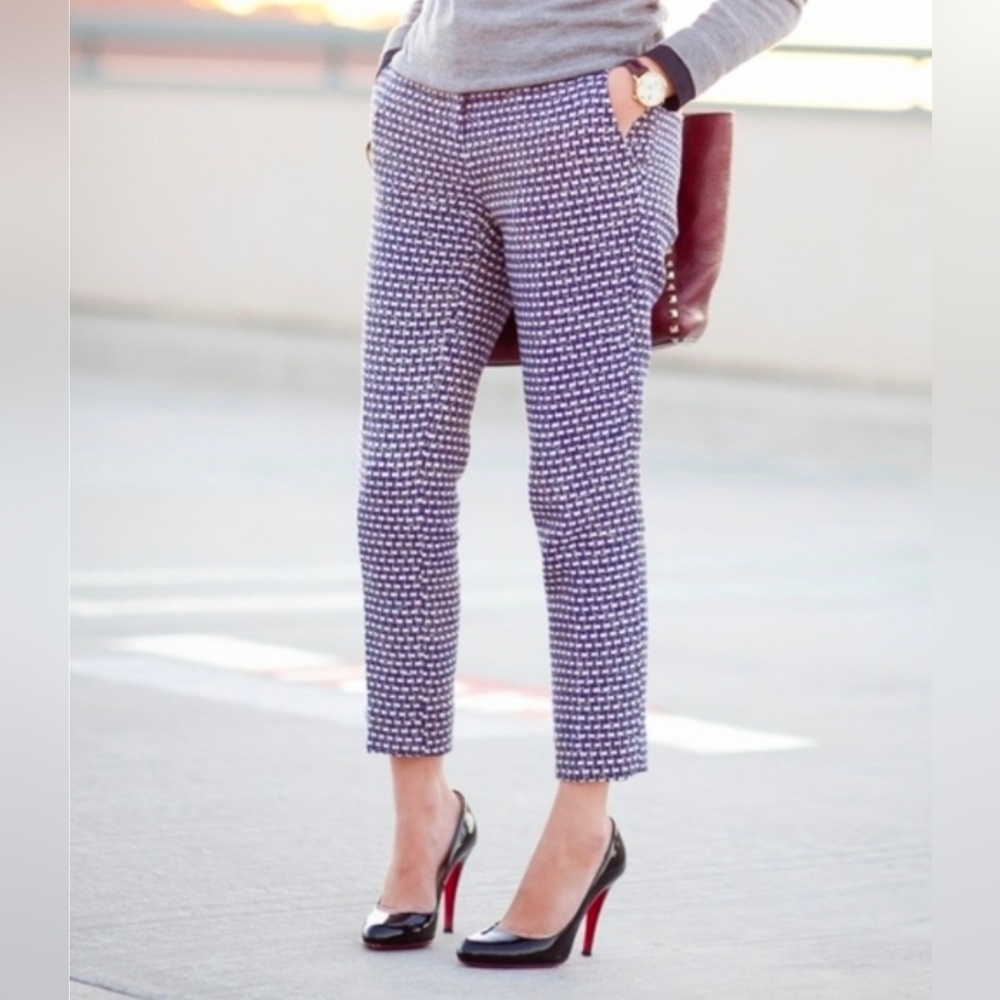 ❤️ J CREW WOVEN TWEED CAFE CAPRI SLIM CROP PANTS / TROUSERS, 0 (25)